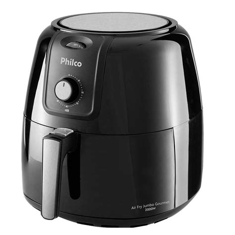 Fritadeira Sem Leo Philco Air Fryer Jumbo Pfr P Litros Preto