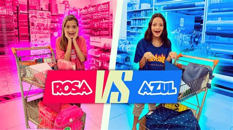 COMPRANDO MATERIAL ESCOLAR PELA COR ROSA VS AZUL MILLENA E MANU MAIA