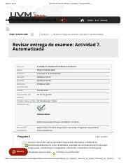 De Revisar Entrega De Examen Actividad Automatizada Pdf