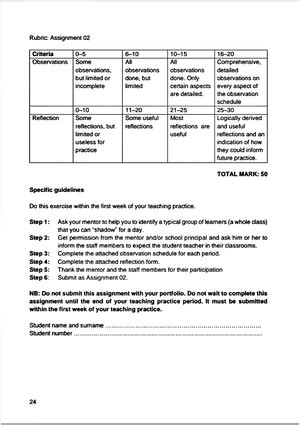 Tps Portfolio Teaching Practice Tps Tutorial Letter