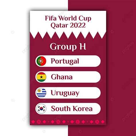 Fifa World Cup Katar 2022 Gruppe H Vorlage Zum Kostenlosen Download Auf