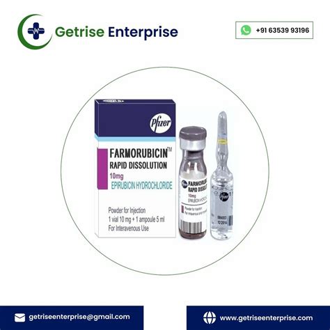 Farmorubicin Epirubicin Hydrochloride 10mg Injection At Rs 1250 Vial