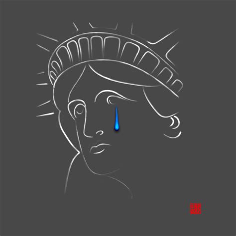 Statue Of Liberty Crying - Statue Of Liberty - T-Shirt | TeePublic