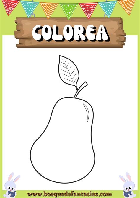 Dibujos De Frutas Para Colorear Y Pintar Fáciles De Imprimir Para Niños