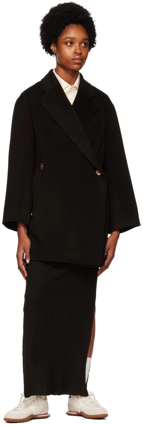 By Malene Birger Black Ayvia Double Breasted Coat By Malene Birger