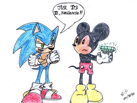 Sonic Mickey Moment By Bluestreakslash On Deviantart