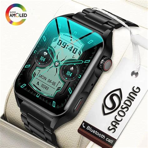 Buy Sacosding New Nfc Smartwatch Men Amoled Hd Screen Always Display