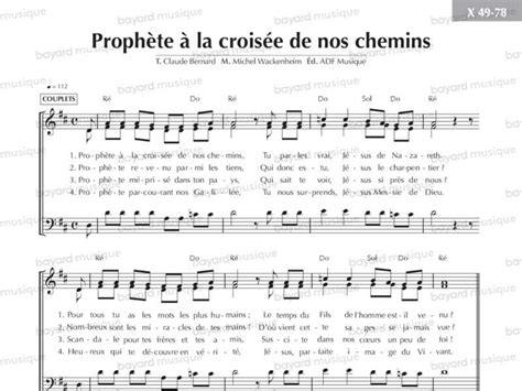 Chantons en Eglise Prophète à la croisée de nos chemins