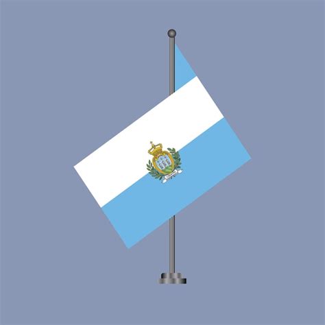 Premium Vector Illustration Of San Marino Flag Template