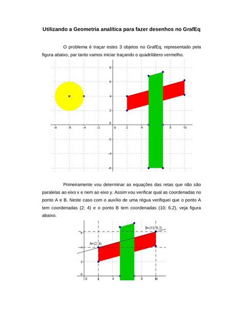 PDF Utilizando a Geometria analítica para fazer desenhos no