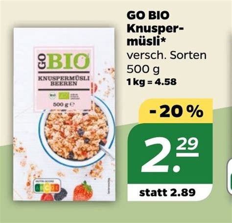 Go Bio Knusper Musli 500g Angebot Bei NETTO