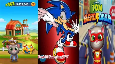 Talking Tom Gold Run Vs Talking Tom Hero Dash Vs Sonic Dash