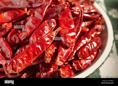 Dried Chinese Chili Peppers Stock Photo Alamy