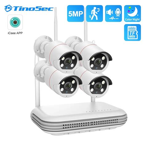 Tinosec Mp Wifi Security Camera System Two Way Audio House Protection