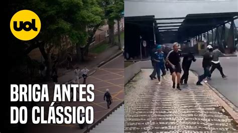 Torcedores De Athletico E Coritiba Brigam Em Terminal De Nibus Youtube