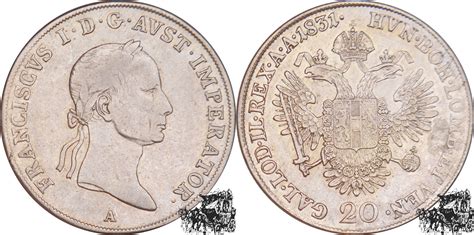 20 Kreuzer 1831 A Österreich vz f stplfr MA Shops