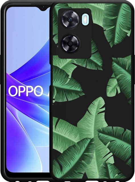 Cazy Hoesje Zwart Geschikt Voor Oppo A57s Palm Leaves Bol