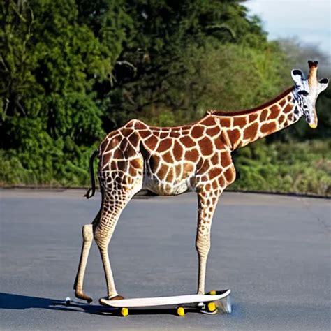 Giraffe Riding A Skateboard Stable Diffusion OpenArt