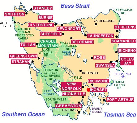 Map of Tasmania | Tasmania, Tasmania travel, Tasmania road trip