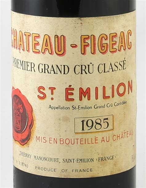 Saint Émilion et Satellites Château FIGEAC 1985 Clos des Millésimes