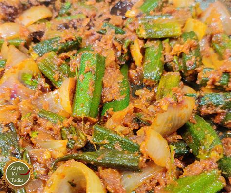 Bhindi Do Pyaza Restaurant Style Bhindi Do Pyaza Zayka Ka Tadka