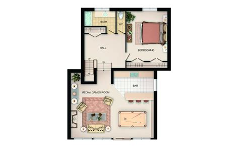 Belmont MKII Floor Plan Suggested Lower Level JayWest Country Homes