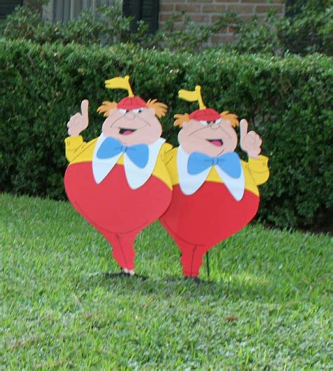 Tweedle Dee And Tweedle Dum Party Decoration Yard Sign Etsy