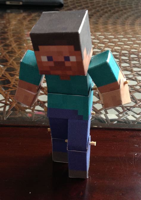 Minecraft Papercraft Steve Bendable