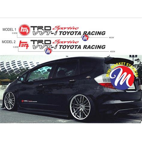 Jual Sticker Stiker Toyota Trd Sportivo Sticker Vvti Toyota Sticker