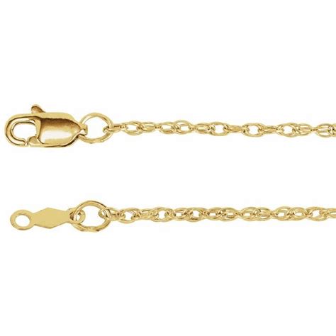 18k Yellow Gold 18in Rope Chain 1 5mm JJCH473 18Y 18 Joy Jewelers