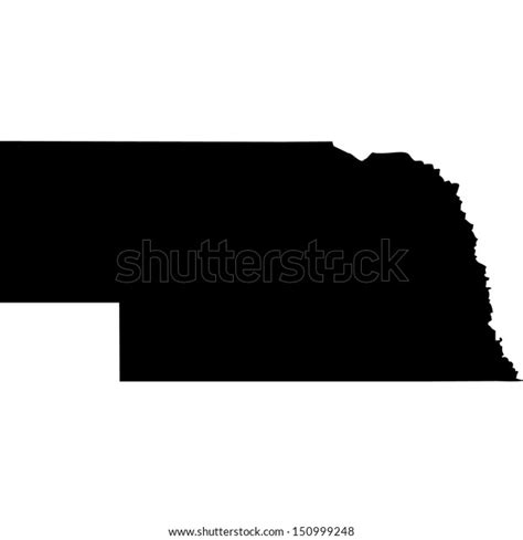 High Detailed Vector Map Nebraska Stock Vector (Royalty Free) 150999248 ...