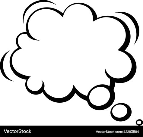 Thinking Balloon In Retro Comic Style Empty Vector Image