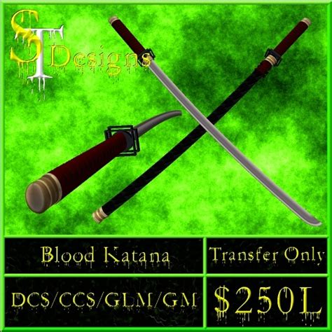 Second Life Marketplace - STDesigns Blood Katana DCS/CCS/GLM/GM