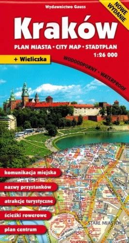 Krak W Laminowana Mapa Samochodowa Plan Miasta Gauss