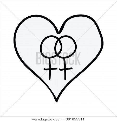 Cute Lesbian Pride Vector Photo Free Trial Bigstock