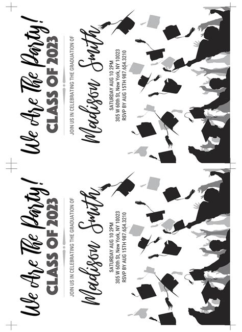 Graduation Party Invitation Template Class Of 2023 Graduation Invitation High School Graduation