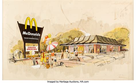 McDonald's Restaurant Concept Illustration (McDonald's, 1968).... | Lot ...