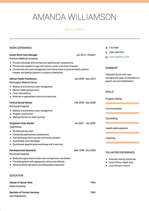 Social Work Cv Examples And Templates Social Worker Cv For 2022