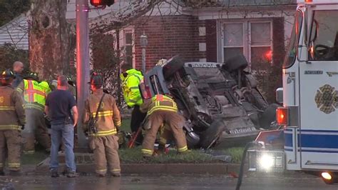 Driver Freed After Vehicle Flips Over In Warminster Bucks County