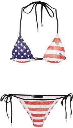 DSquared 1090 Dsquared2 Printed Bikini ShopStyle Two Piece Swimwear