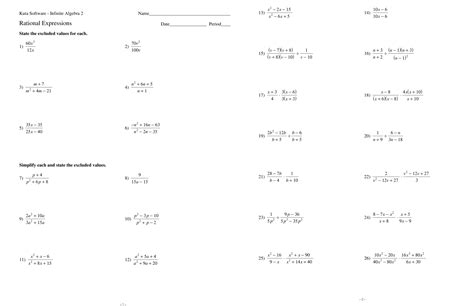 Simplifying Complex Rational Expressions Sas Worksheets Library