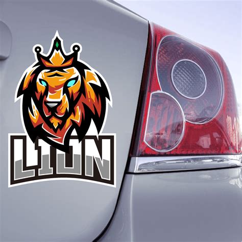 Sticker Lion Couronne Autocollant Lion Couronne ZoneStickers