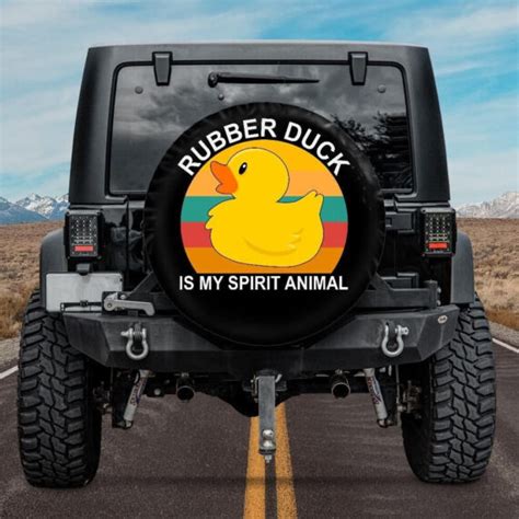 Spare Tire Cover Rubber Duck Is My Spirit Animal Rear Camera Hole