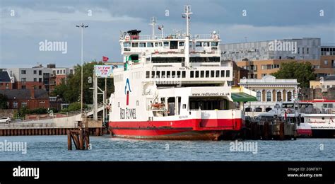 Town Quay Southampton England Uk 2021 Red Funnel Isle Of Wight