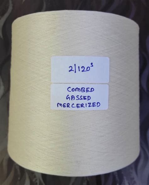 Ring Spun Ply Combed Gassed Mercerised Cone Yarn Count At Rs