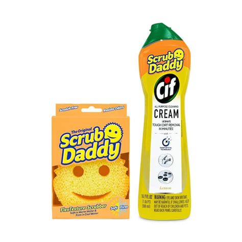 Scrub Daddy Original Scrubber Sponge Plus Cif All Purpose Cleaning