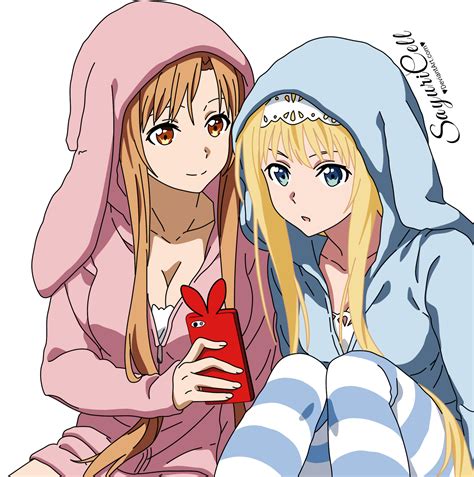 Asuna And Alice Sword Art Online Pyjama By Sayuricell On Deviantart