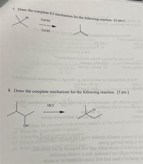 Solved 7. Draw the complete E2 mechanism for the following | Chegg.com