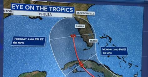 Tropical Storm Elsa Could Strike Florida Next Week Cbs News