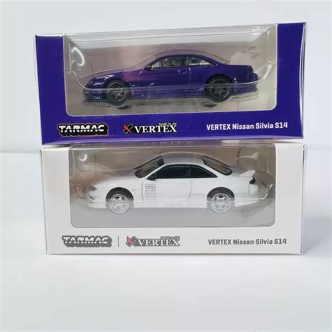 Tarmac Works 164 Vertex Nissan Silvia S14 Purple Metallic And Lamley